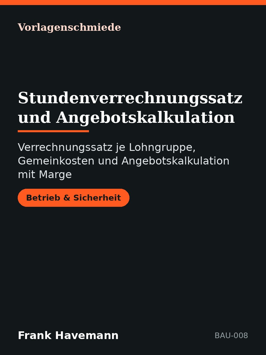 Stundenverrechnungssatz und Angebotskalkulation