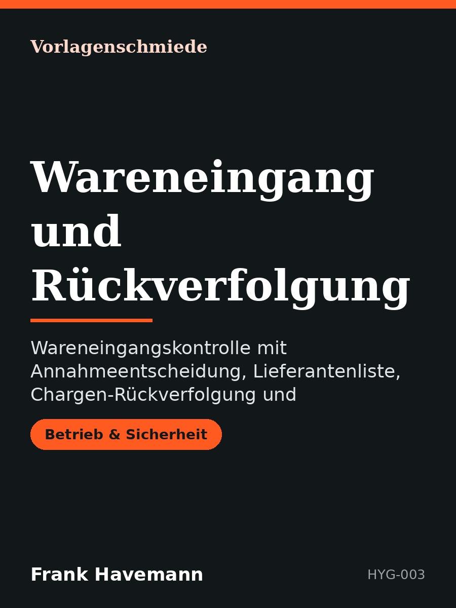 Wareneingang und Rückverfolgung