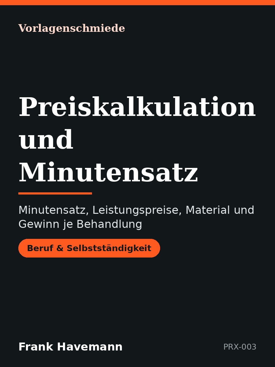 Preiskalkulation und Minutensatz