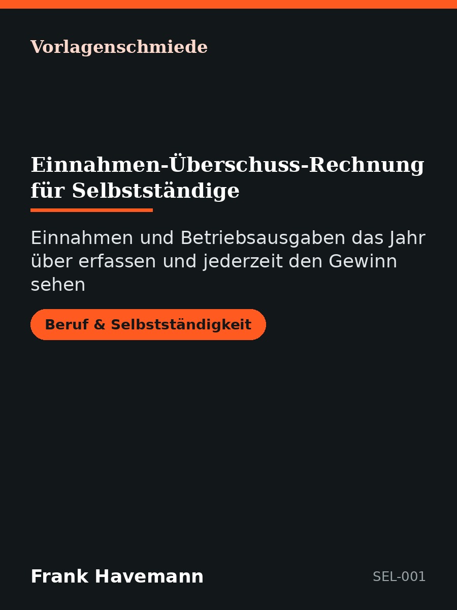 Einnahmen-Überschuss-Rechnung für Selbstständige