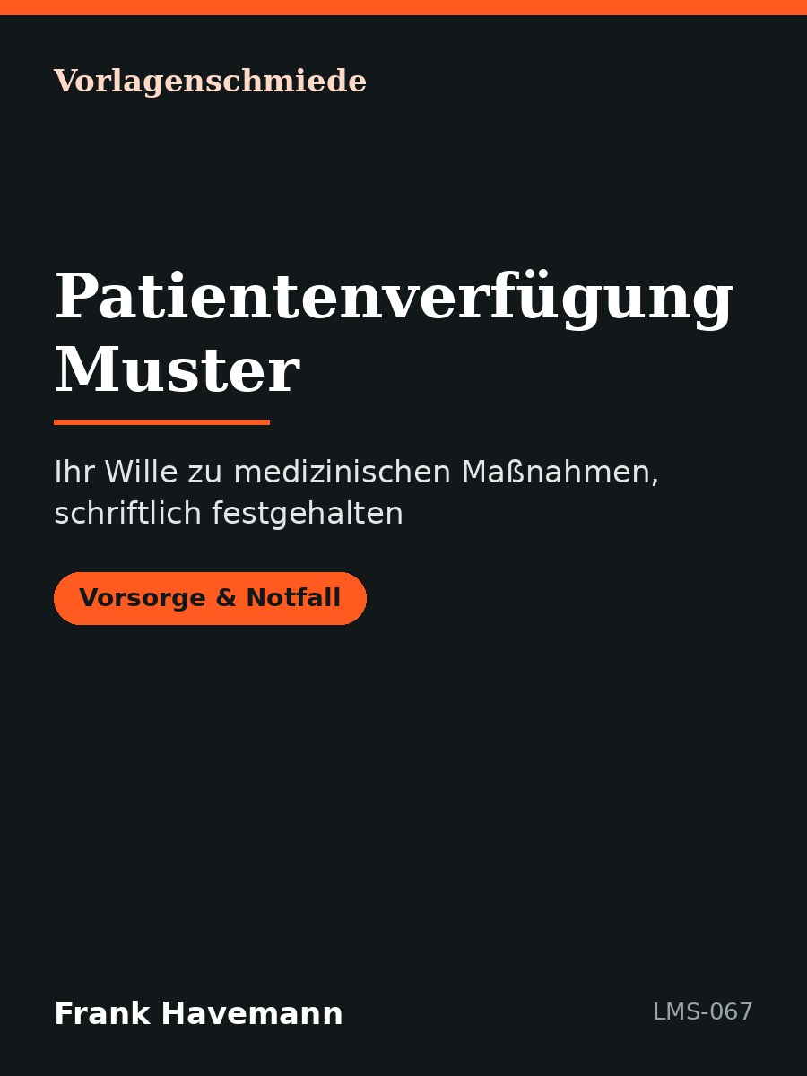 Patientenverfügung Muster