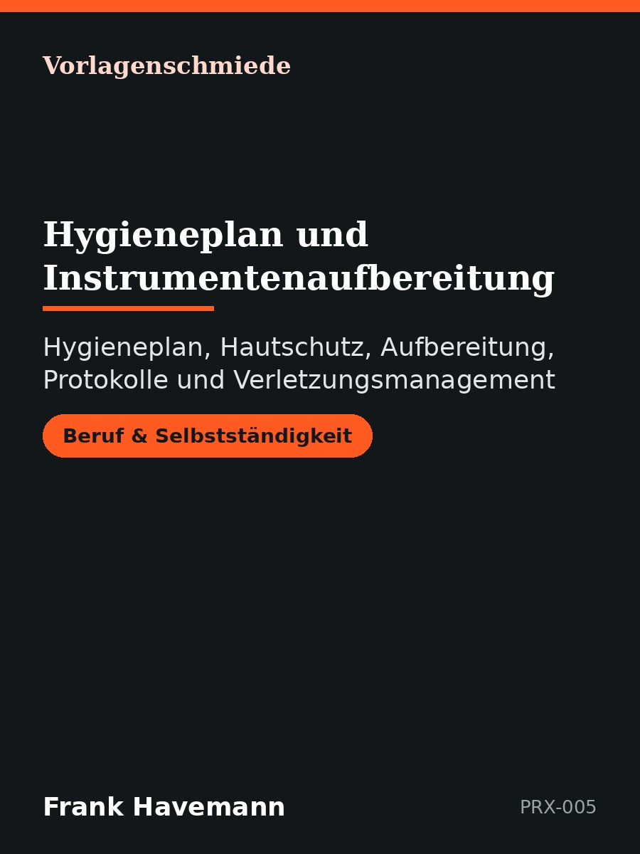 Hygieneplan und Instrumentenaufbereitung