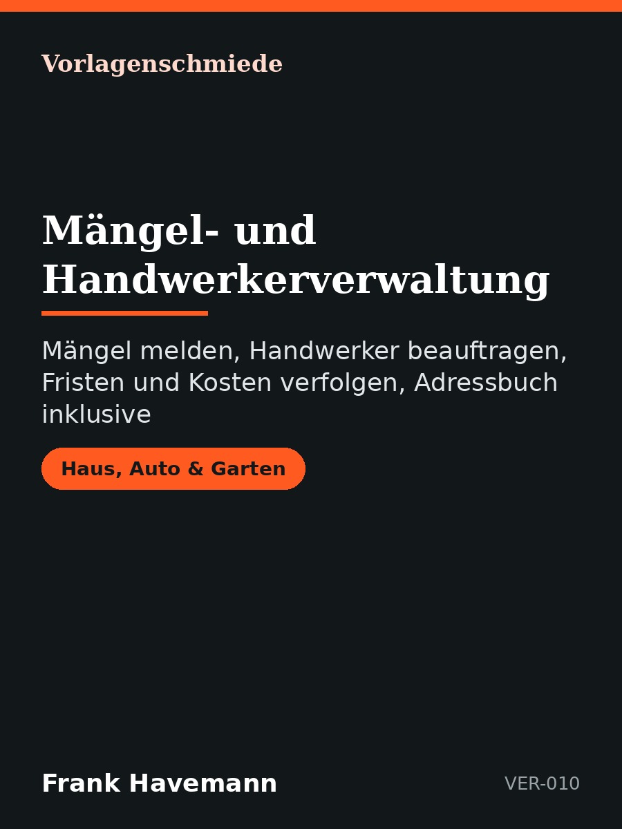 Mängel- und Handwerkerverwaltung