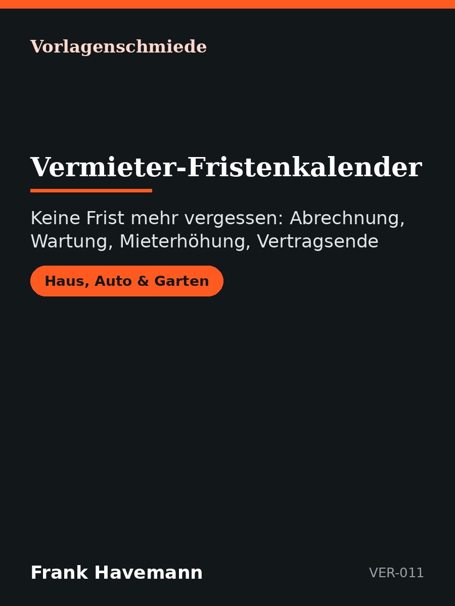 Vermieter-Fristenkalender