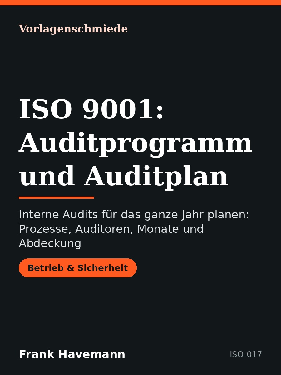 ISO 9001: Auditprogramm und Auditplan