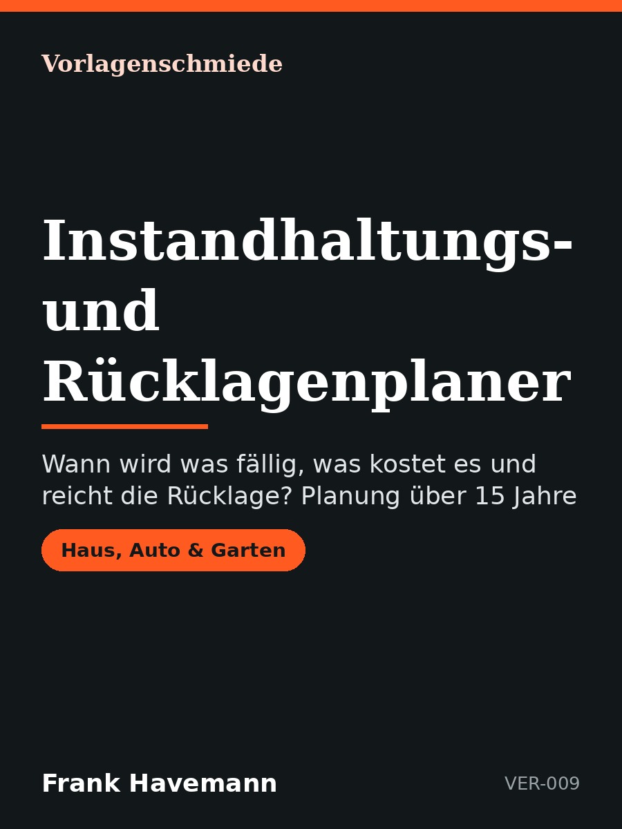 Instandhaltungs- und Rücklagenplaner