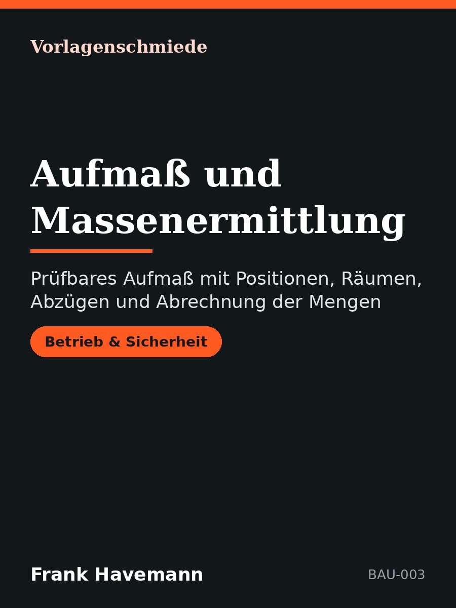 Aufmaß und Massenermittlung