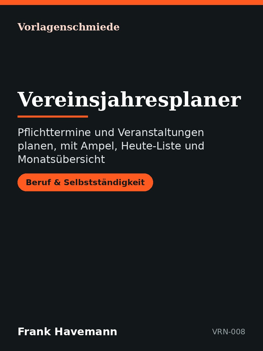 Vereinsjahresplaner