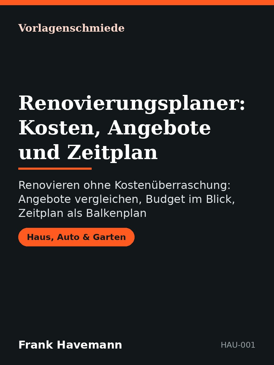 Renovierungsplaner: Kosten, Angebote und Zeitplan