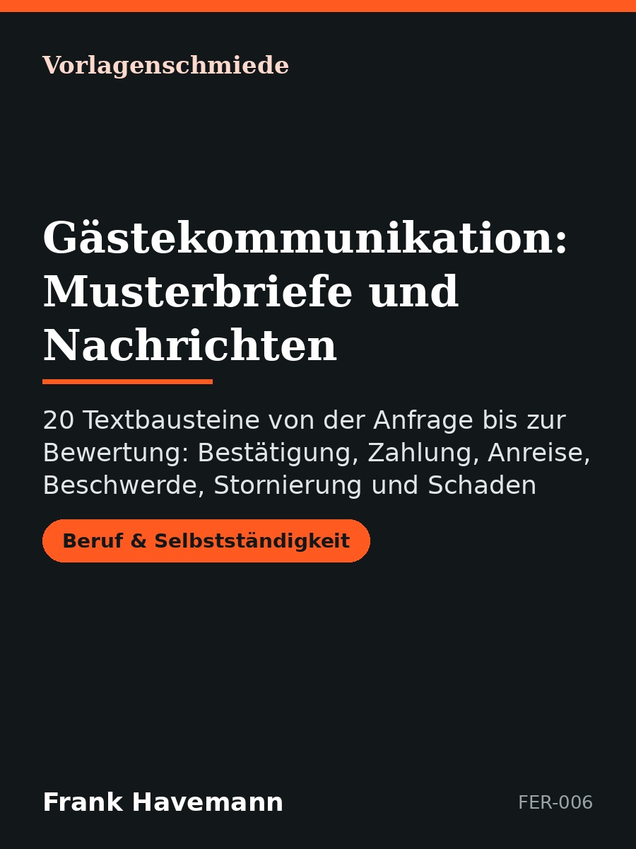 Gästekommunikation: Musterbriefe und Nachrichten