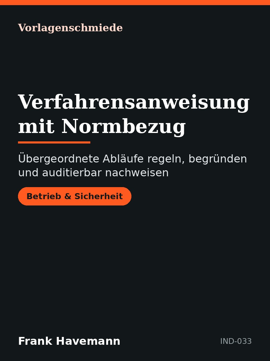 Verfahrensanweisung mit Normbezug