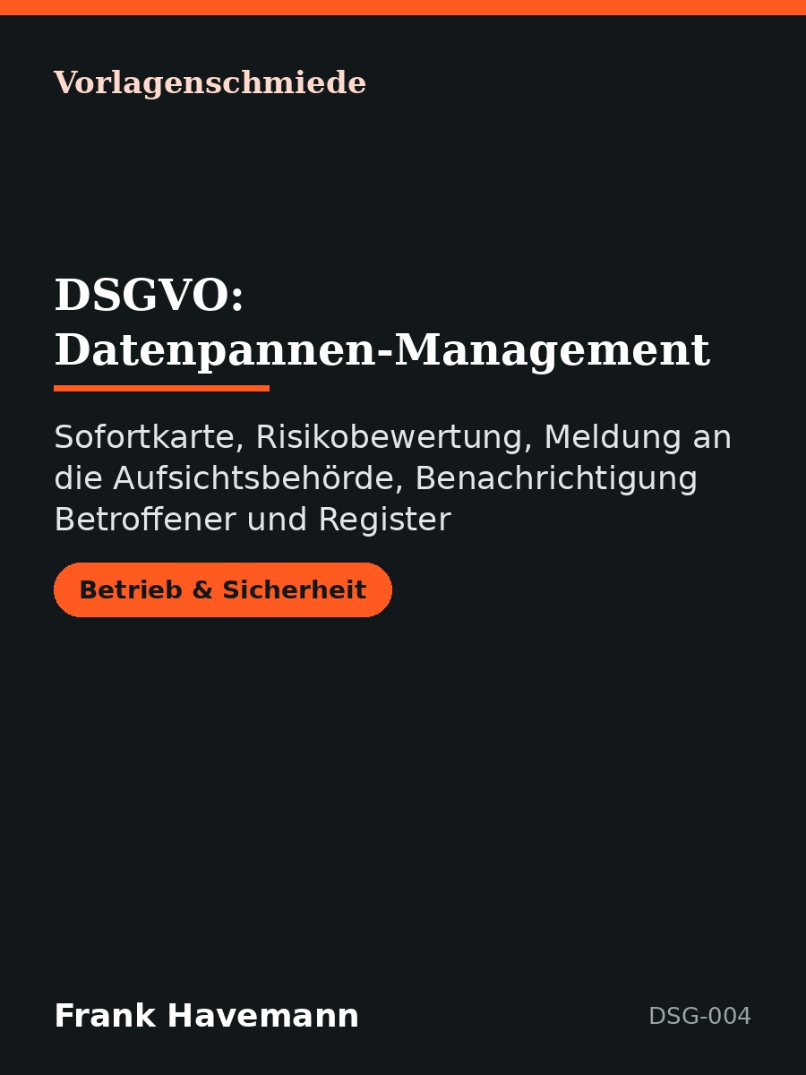 DSGVO: Datenpannen-Management