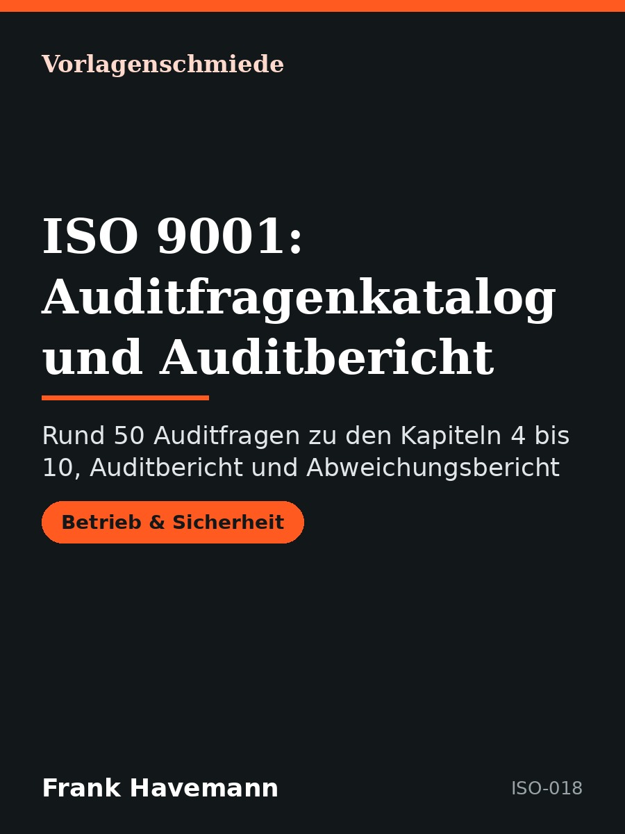 ISO 9001: Auditfragenkatalog und Auditbericht