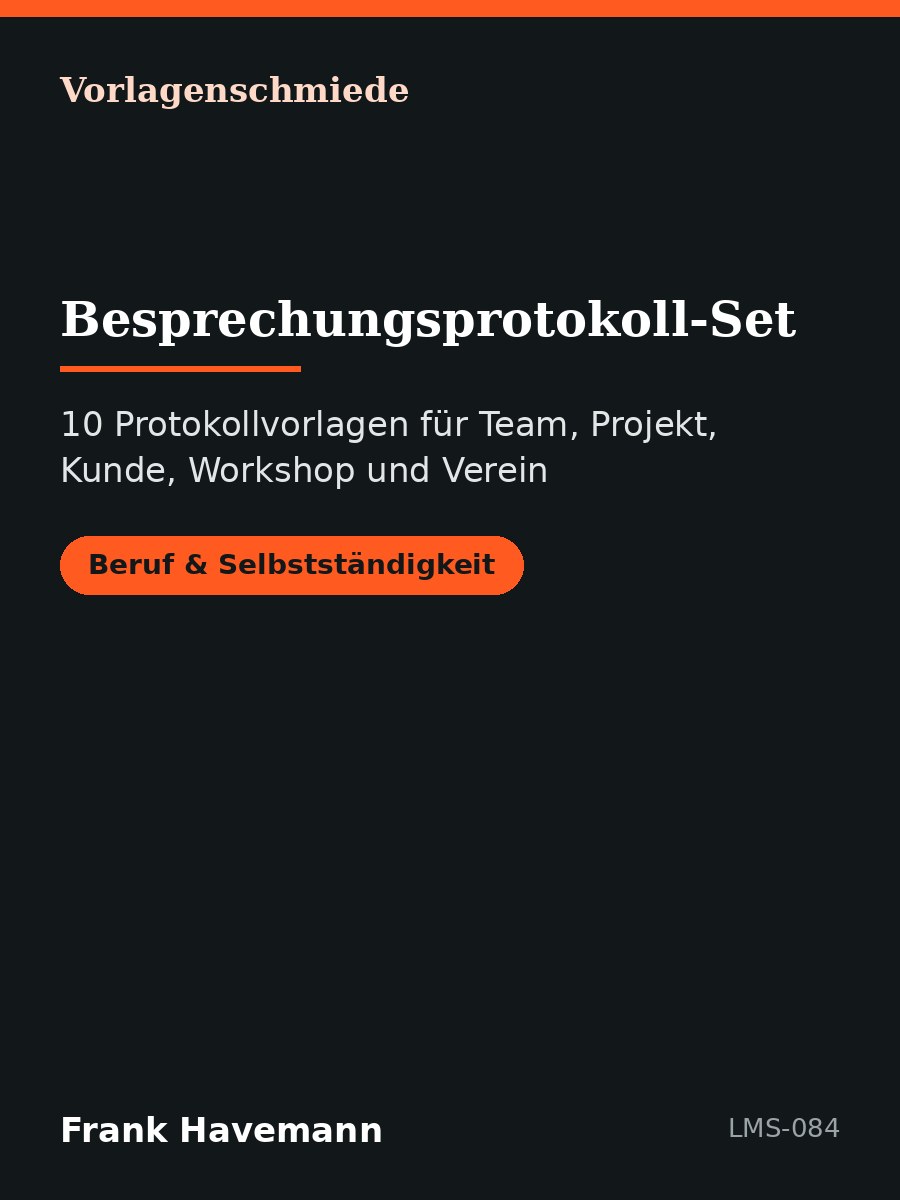 Besprechungsprotokoll-Set
