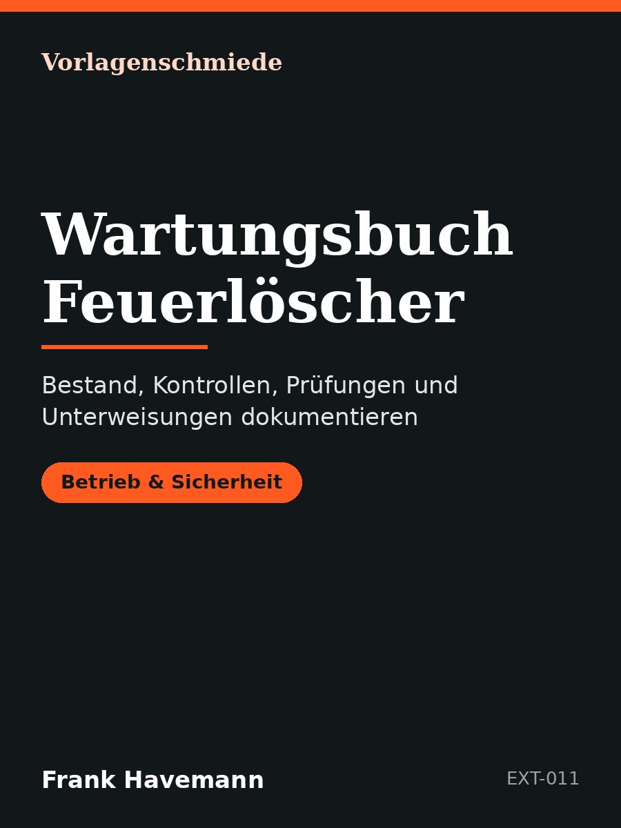 Wartungsbuch Feuerlöscher