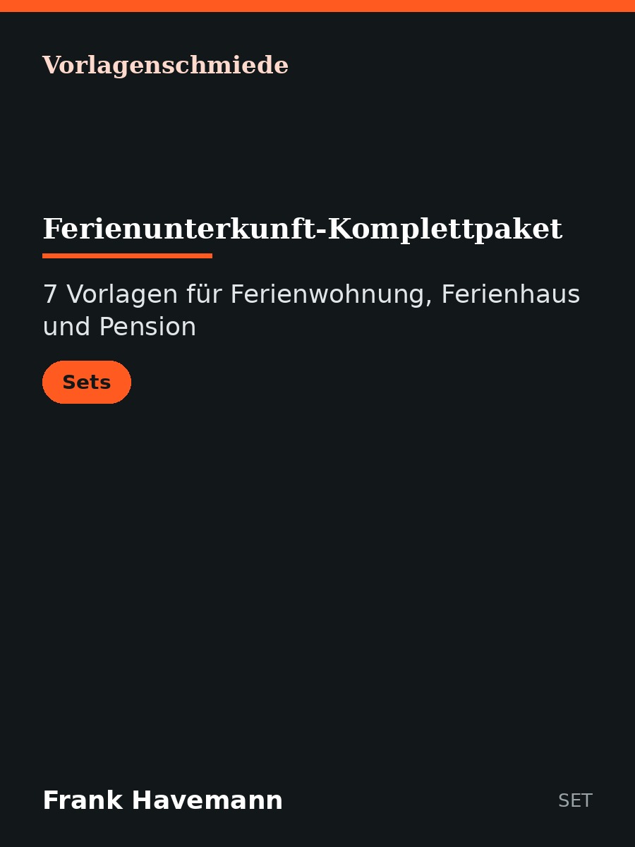 Ferienunterkunft-Komplettpaket