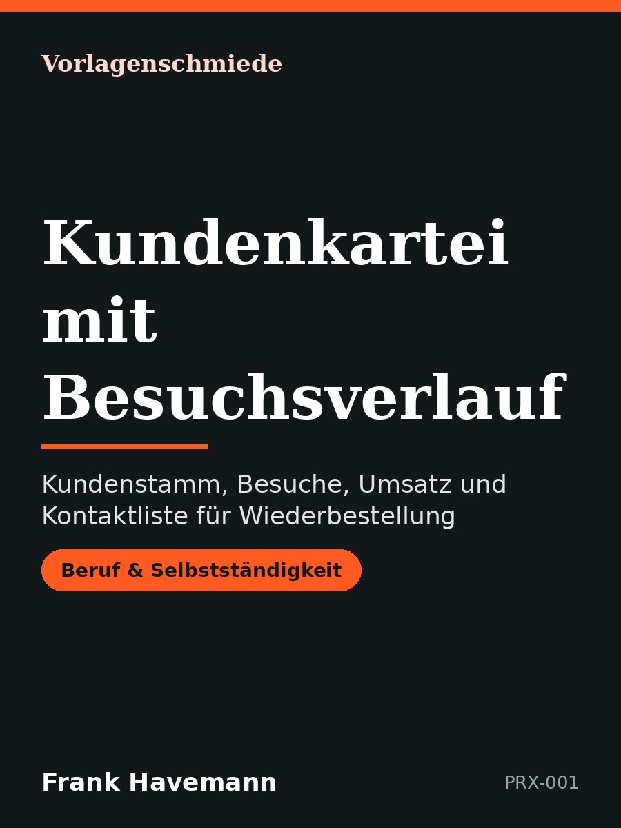 Kundenkartei mit Besuchsverlauf