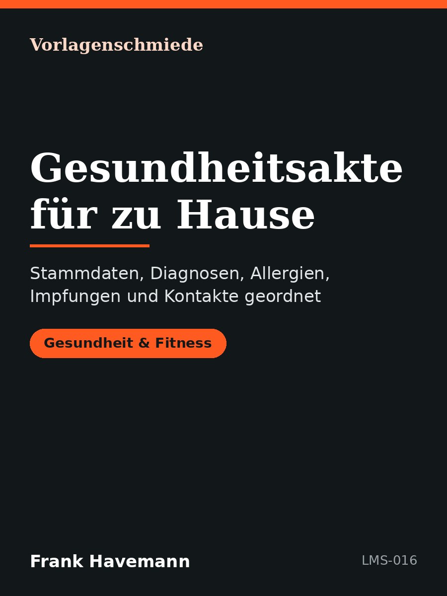Gesundheitsakte für zu Hause