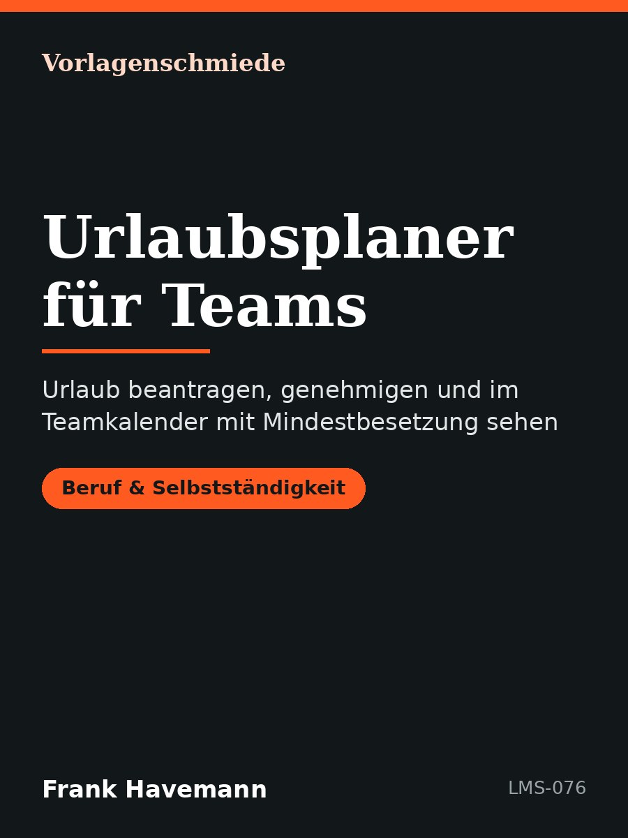 Urlaubsplaner für Teams