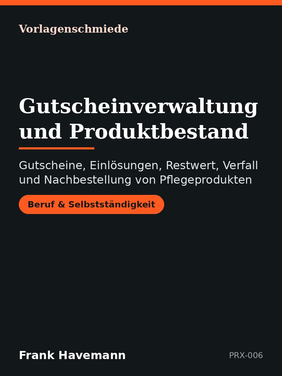 Gutscheinverwaltung und Produktbestand