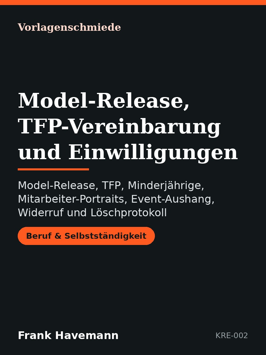 Model-Release, TFP-Vereinbarung und Einwilligungen