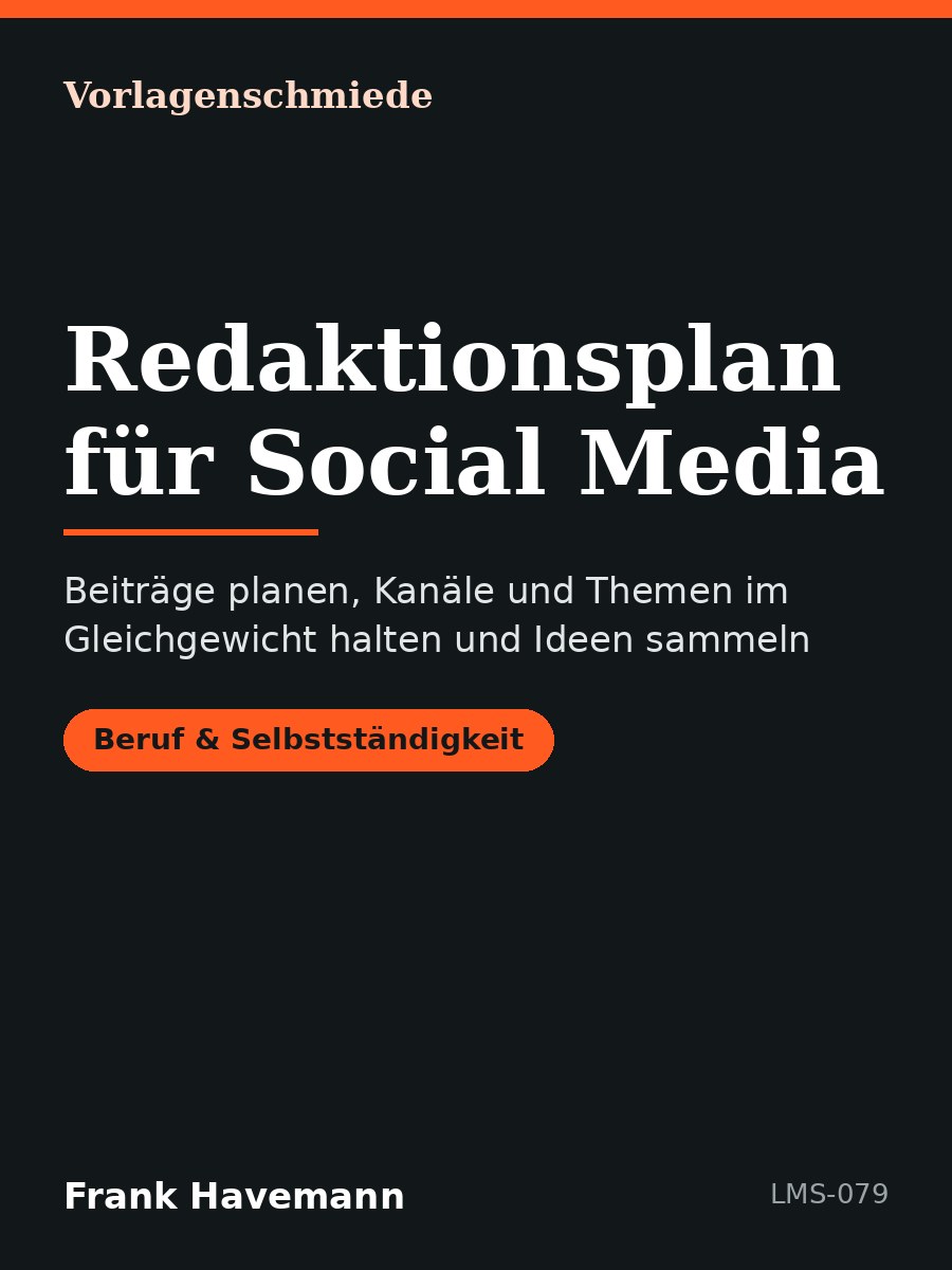 Redaktionsplan für Social Media