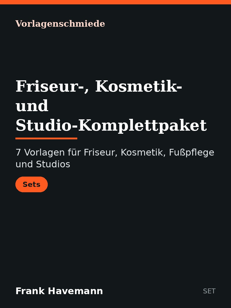 Friseur-, Kosmetik- und Studio-Komplettpaket