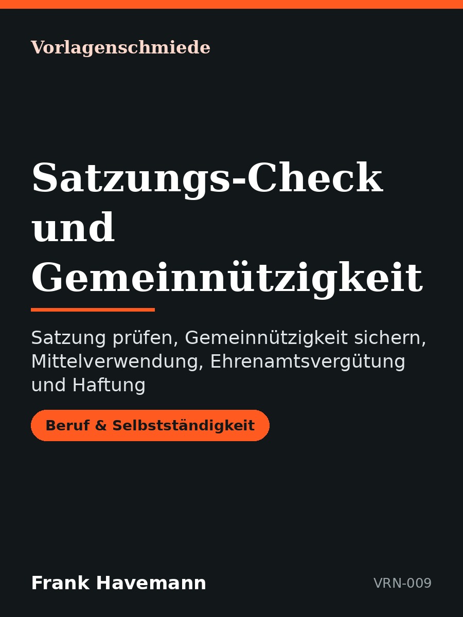 Satzungs-Check und Gemeinnützigkeit