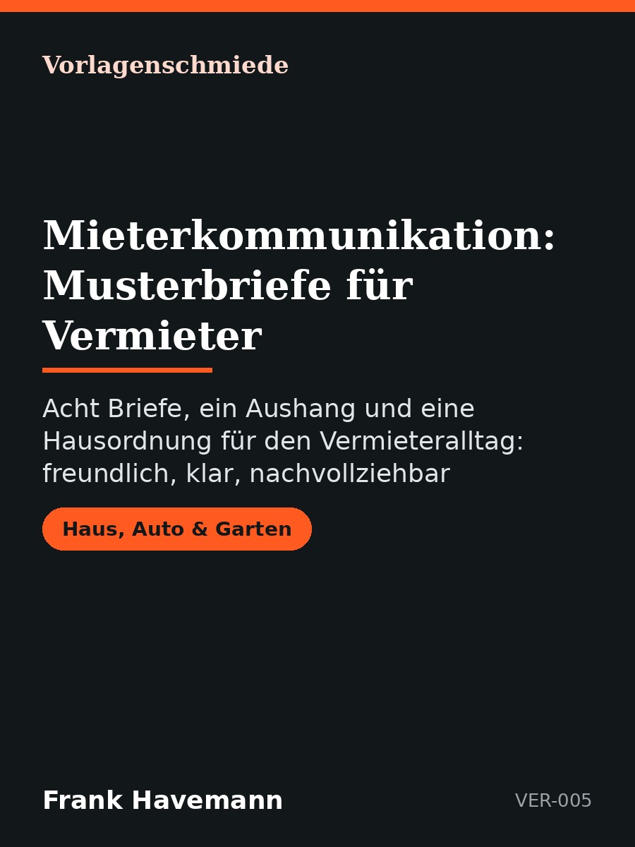 Mieterkommunikation: Musterbriefe für Vermieter