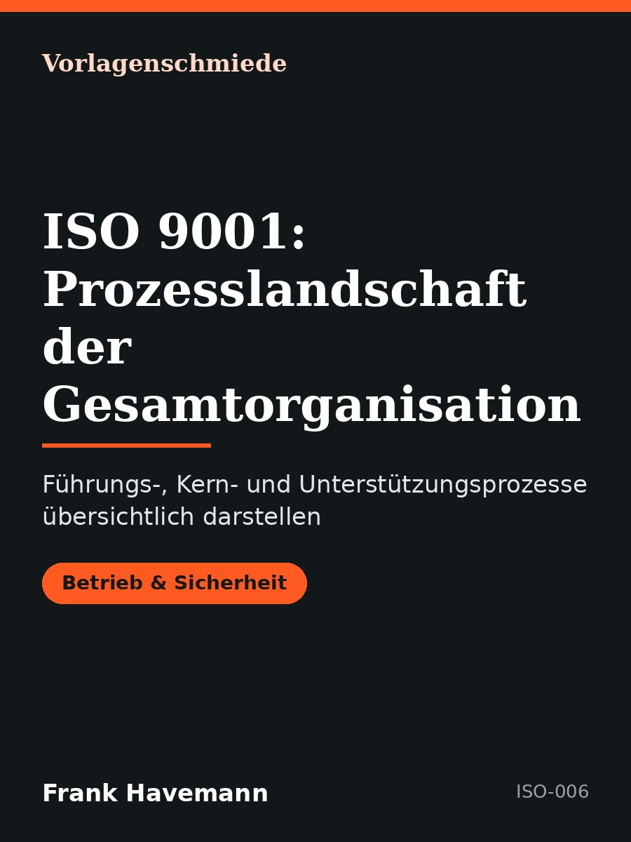 ISO 9001: Prozesslandschaft der Gesamtorganisation