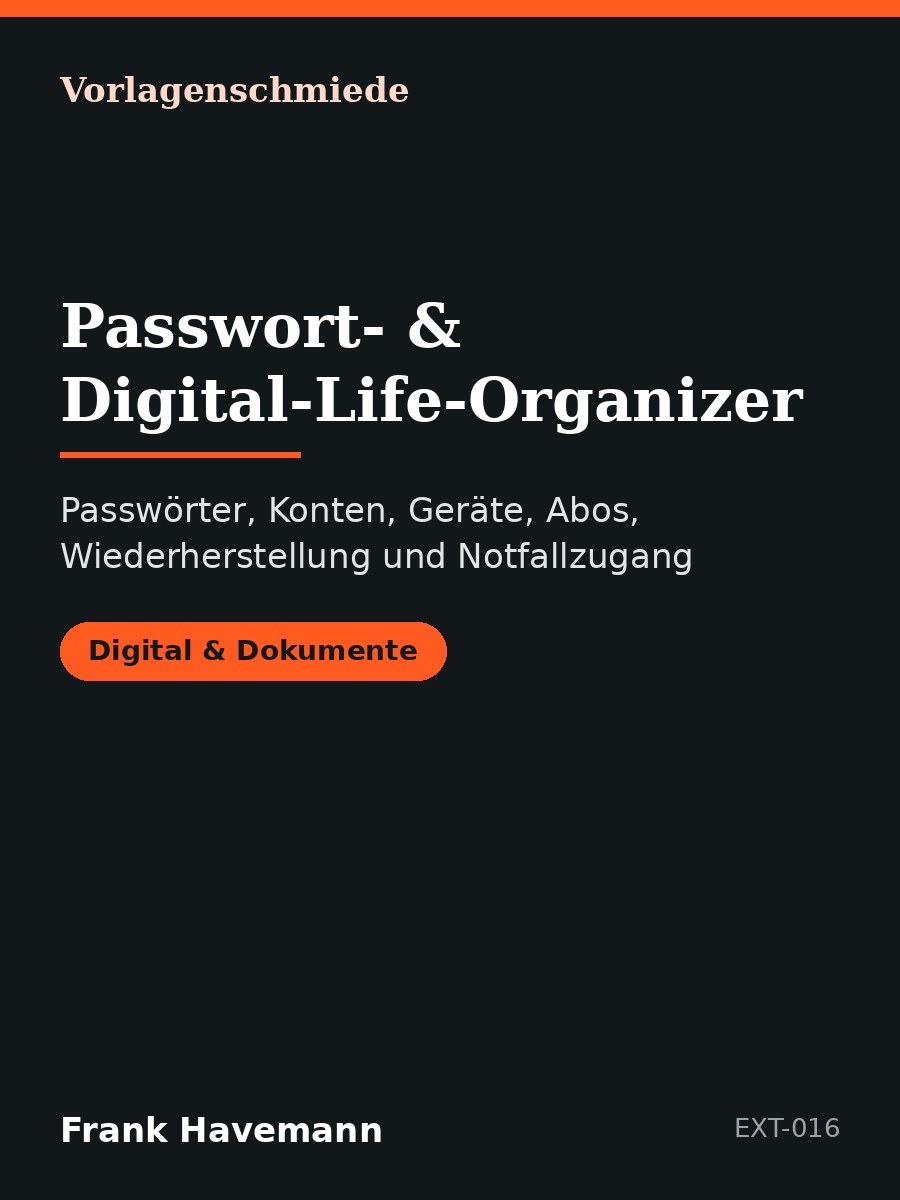 Passwort- & Digital-Life-Organizer