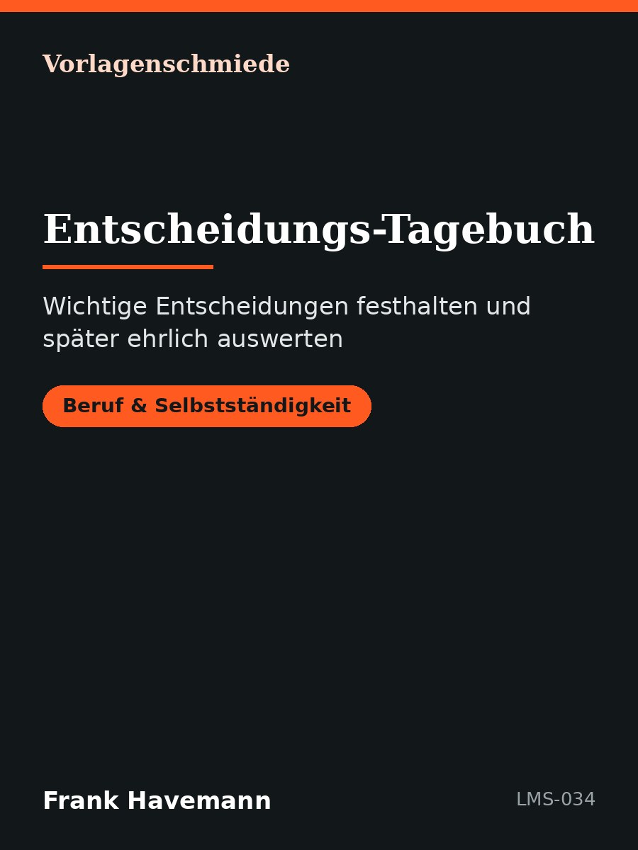 Entscheidungs-Tagebuch