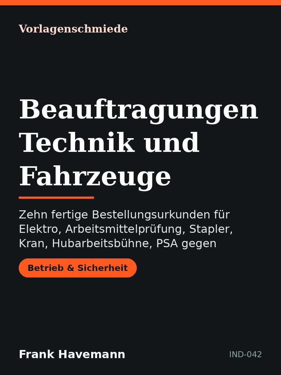 Beauftragungen Technik und Fahrzeuge