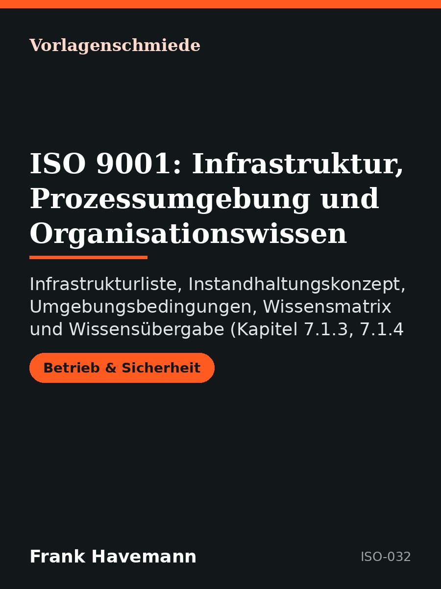 ISO 9001: Infrastruktur, Prozessumgebung und Organisationswissen