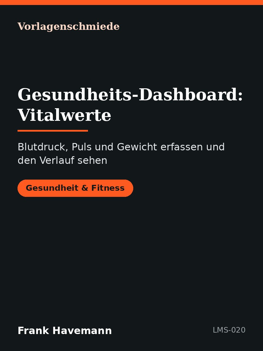 Gesundheits-Dashboard: Vitalwerte