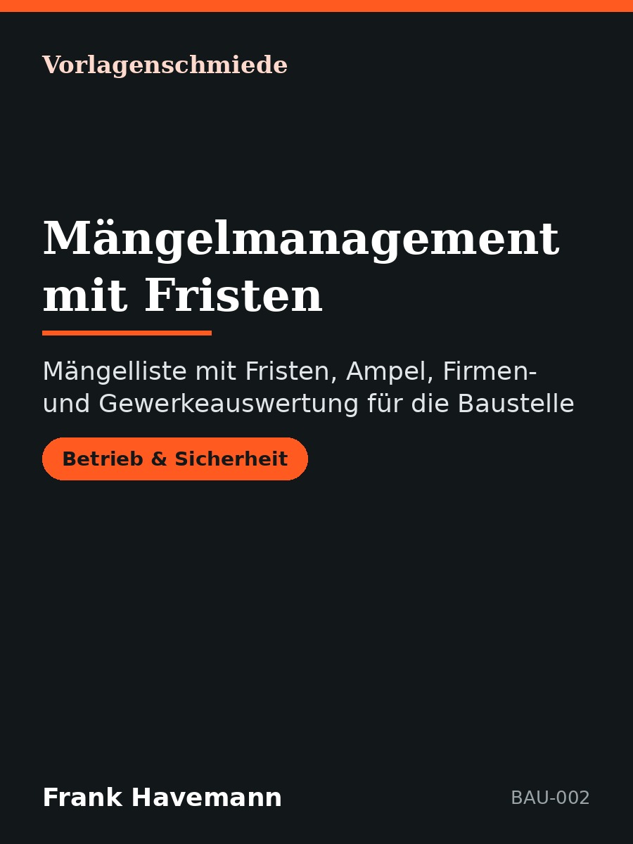 Mängelmanagement mit Fristen