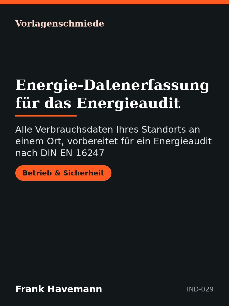 Energie-Datenerfassung für das Energieaudit