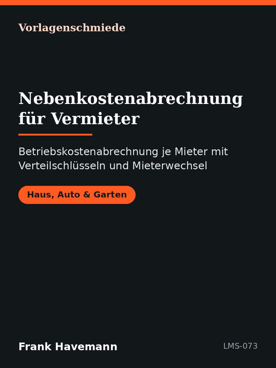 Nebenkostenabrechnung für Vermieter