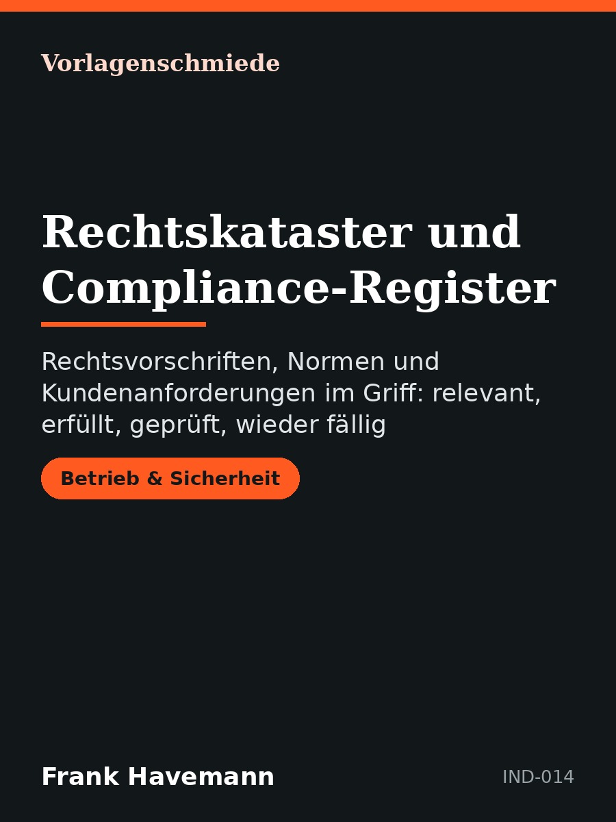 Rechtskataster und Compliance-Register