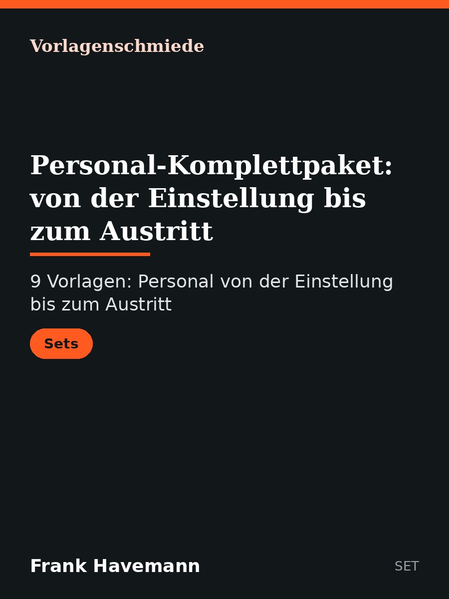 Personal-Komplettpaket: von der Einstellung bis zum Austritt