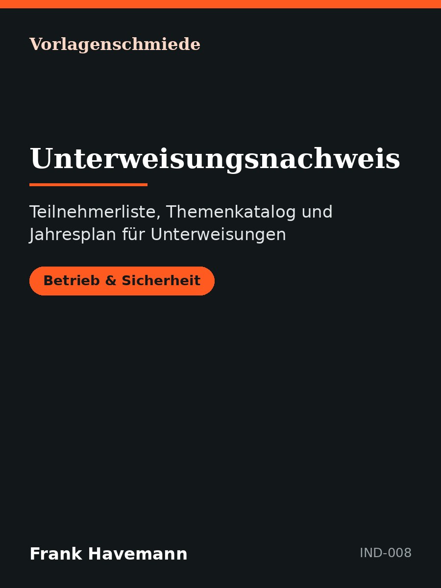 Unterweisungsnachweis