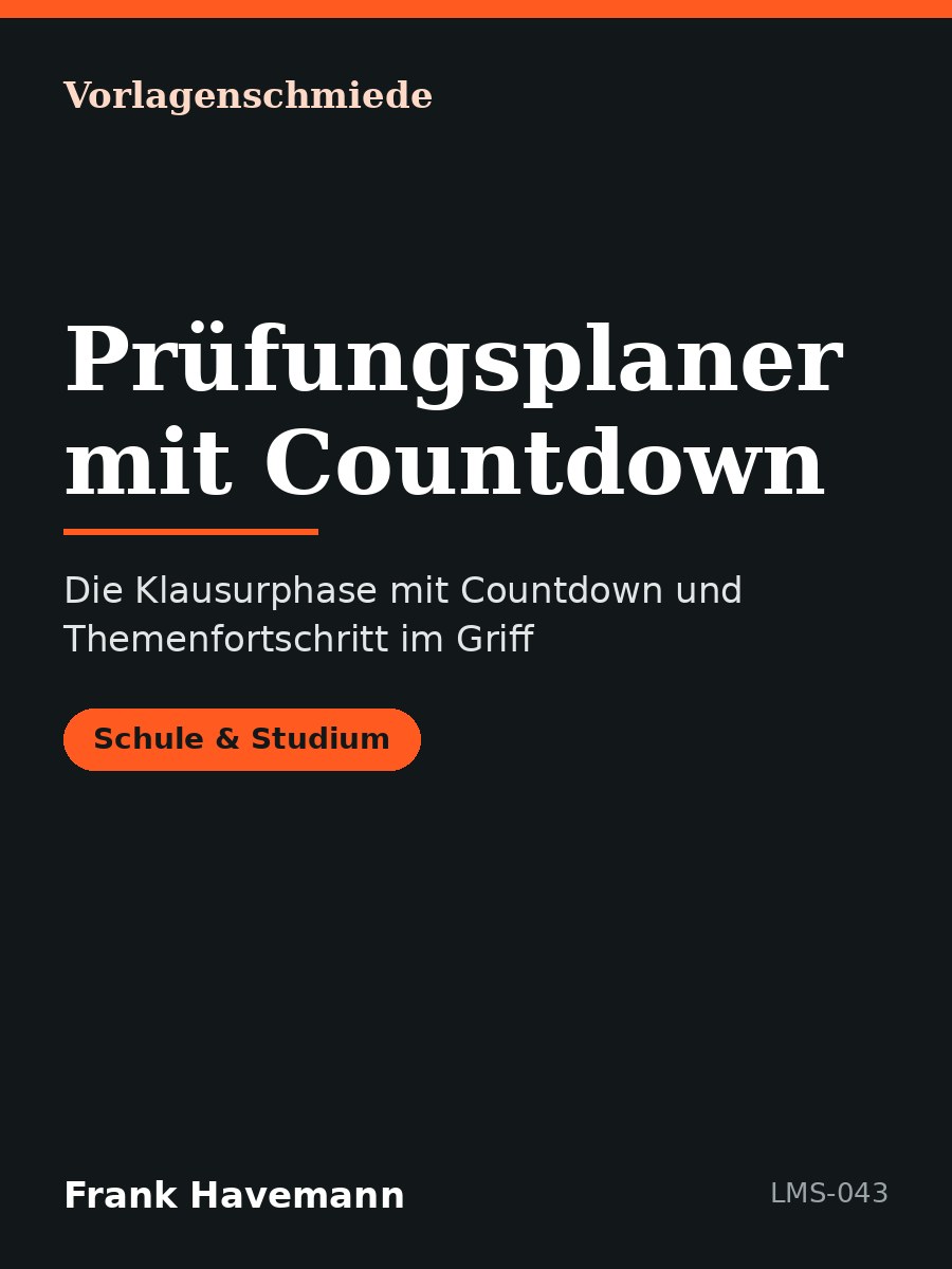 Prüfungsplaner mit Countdown