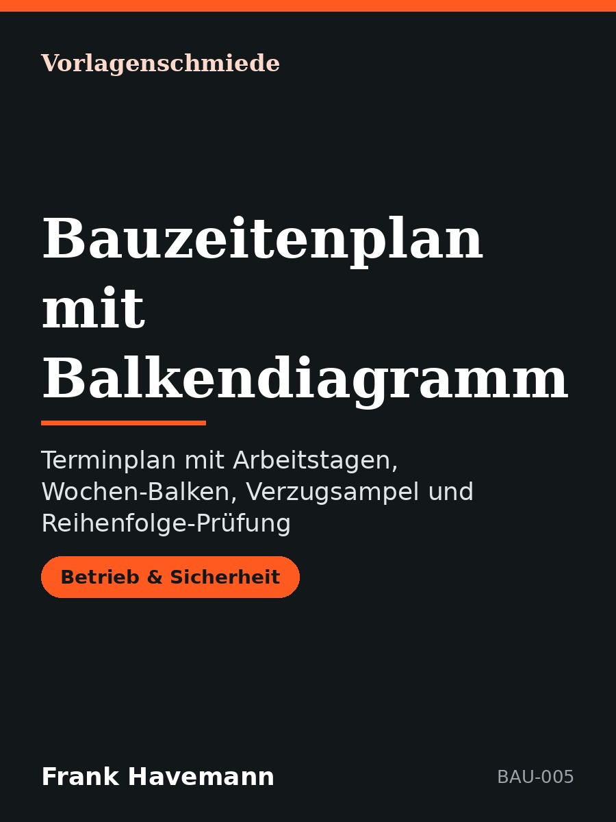 Bauzeitenplan mit Balkendiagramm