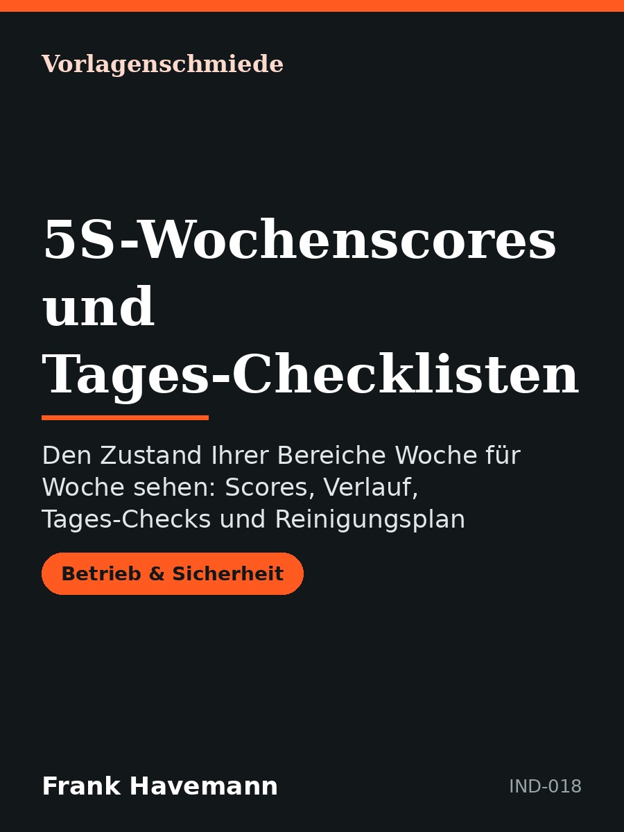 5S-Wochenscores und Tages-Checklisten