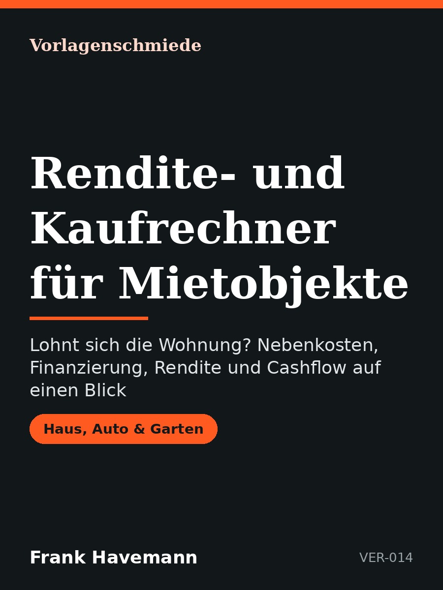 Rendite- und Kaufrechner für Mietobjekte