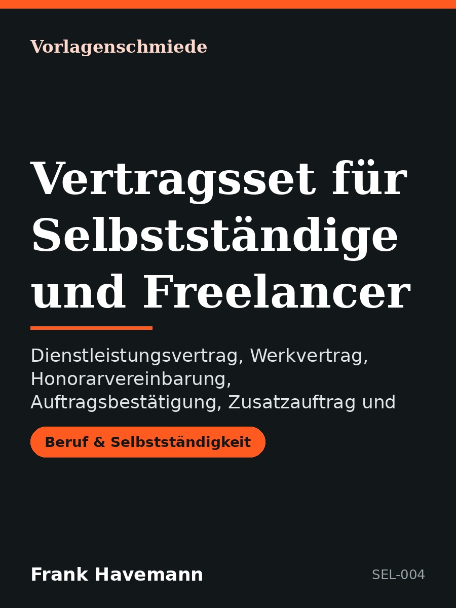 Vertragsset für Selbstständige und Freelancer