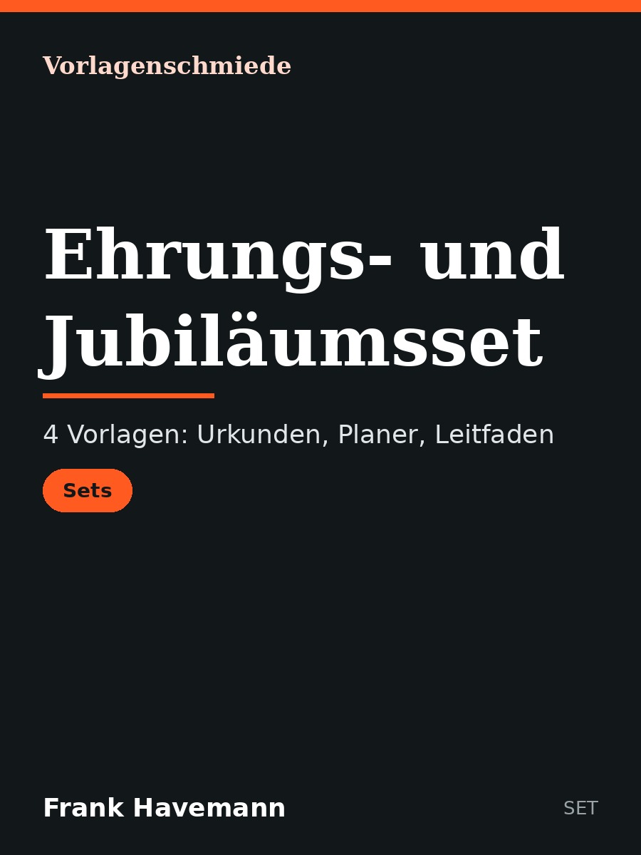 Ehrungs- und Jubiläumsset